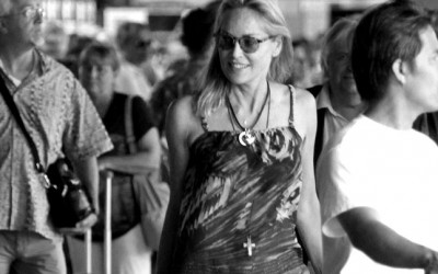 Sharon Stone wearing Smith’s American dress